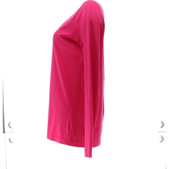 Lands' End Women's Petite LS SUPIMA SCOOP T-SHRT Laurel Blossom M NEW 494509 - Picture 6 of 8